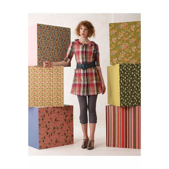 Anthropologie Little Yellow Button With a Flourish Ruffle Neck Red Shirt Dress - Picture 4 of 14